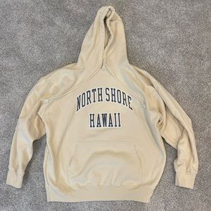 Brandy Melville oversized North Shore Hawaii hoodie-cream